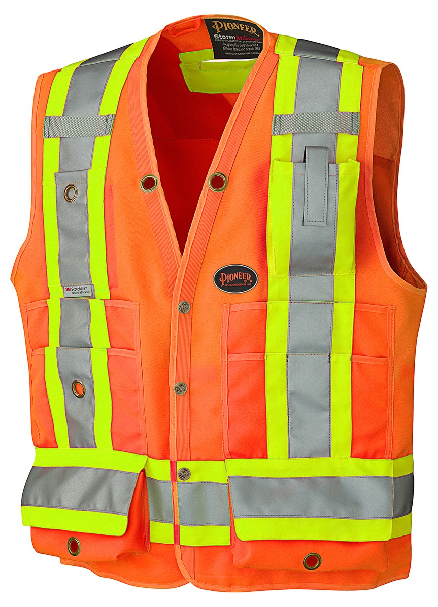 Pioneer Hi-Viz Surveyor’s Safety Vest – Hi-Viz Orange